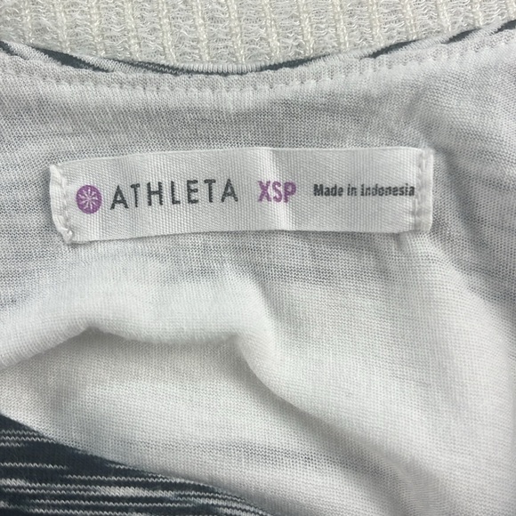 Athleta Black & White Stripe Ruched Dress Women’s Size XS Excellent Condition - Picture 4 of 6